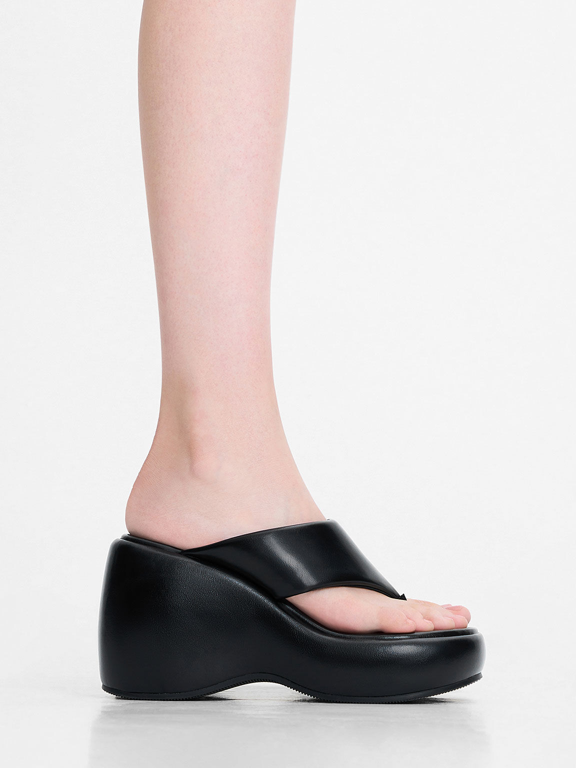 Black 2025 platform wedges