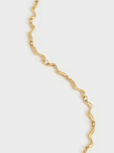 Emilia Wavy Bracelet, Gold, hi-res