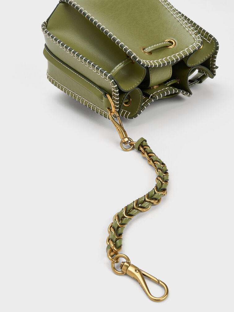 Circe Stitch-Trim Bucket Bag, , hi-res