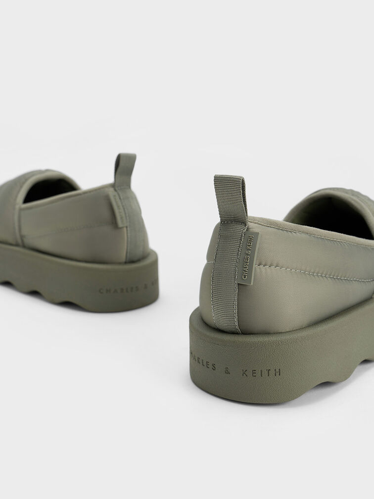 Puffy Nylon Panelled Loafers, , hi-res