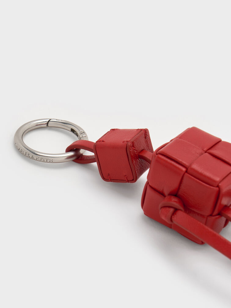 Ivette Woven Robot Bag Charm, Equestrian Red, hi-res