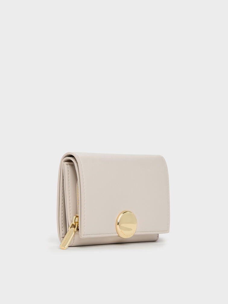 กระเป๋าสตางค์ใบสั้นรุ่น Behn, สีเชลล์เกรย์, hi-res