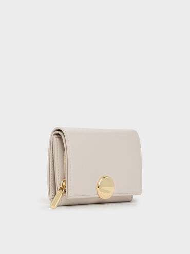 กระเป๋าสตางค์ใบสั้นรุ่น Behn, สีเชลล์เกรย์, hi-res