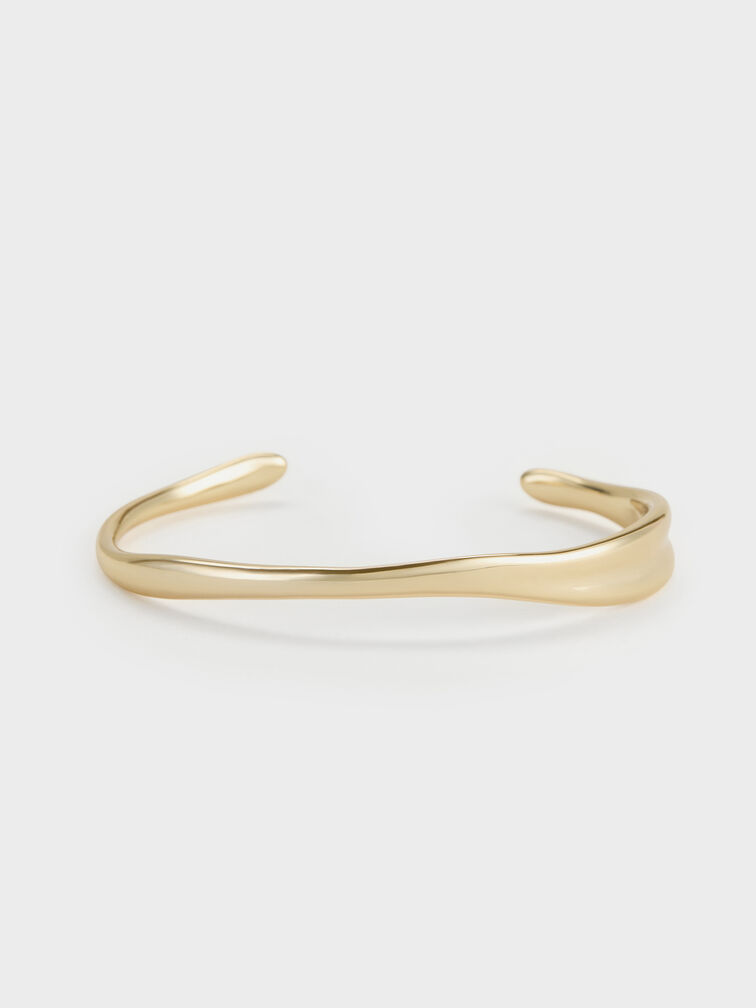Donora Sculptural Cuff Bangle, Gold, hi-res