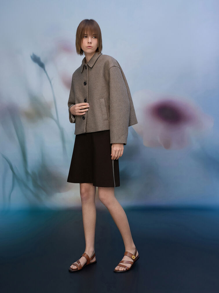 Yara Turn-Lock Strappy Sandals, Cognac, hi-res