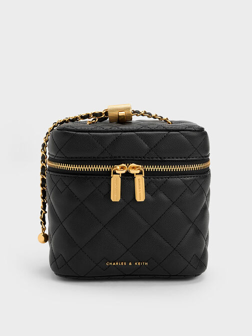 Nezu Quilted Boxy Bag, Black, hi-res