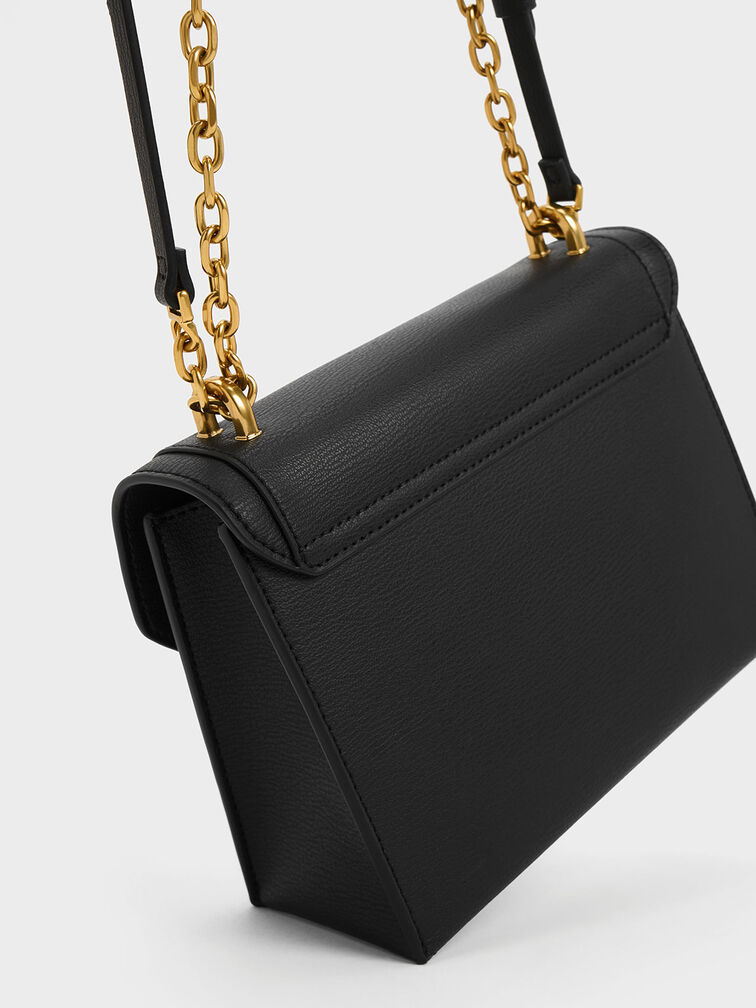 Front Flap Chain Handle Crossbody Bag, , hi-res