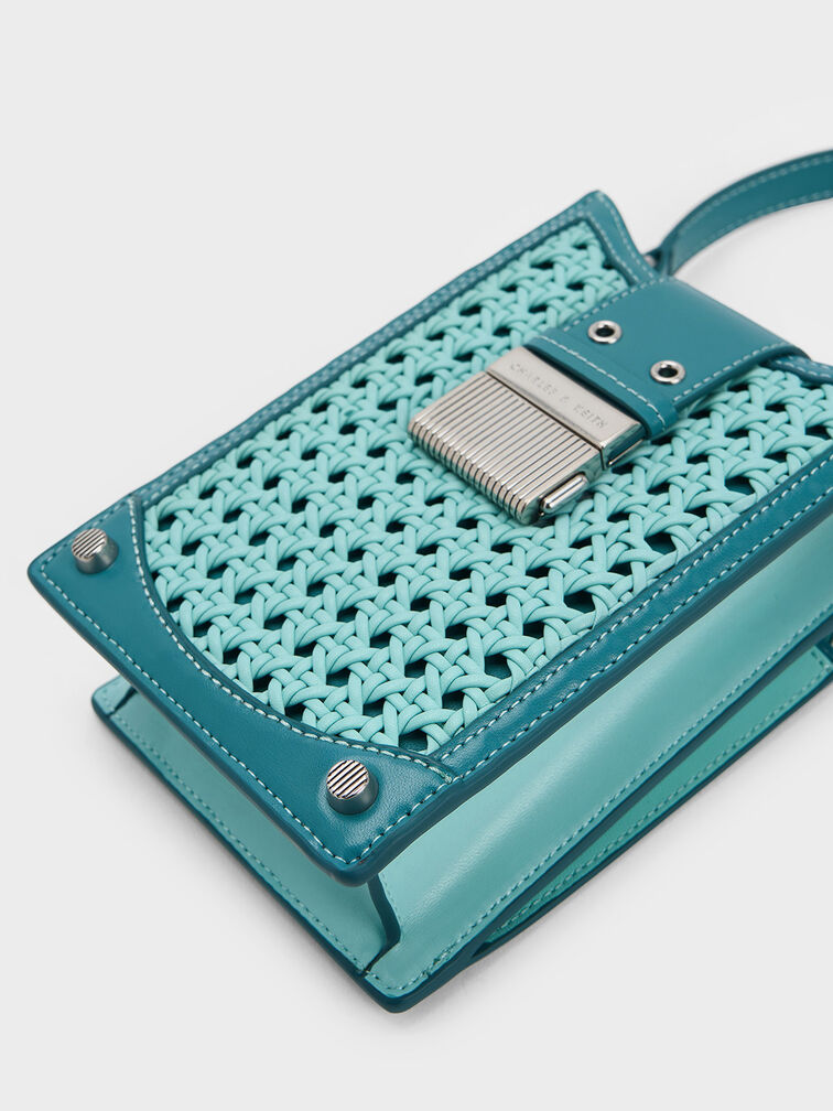 Winslet Belted Woven Phone Pouch, , hi-res