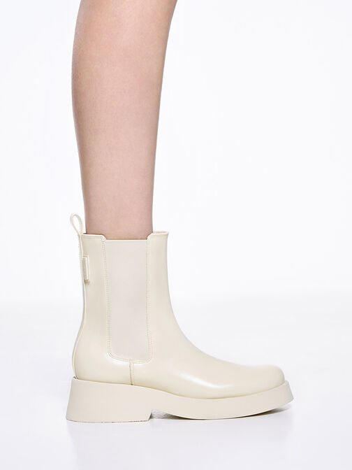 Giselle Chelsea Boots, สีครีม, hi-res