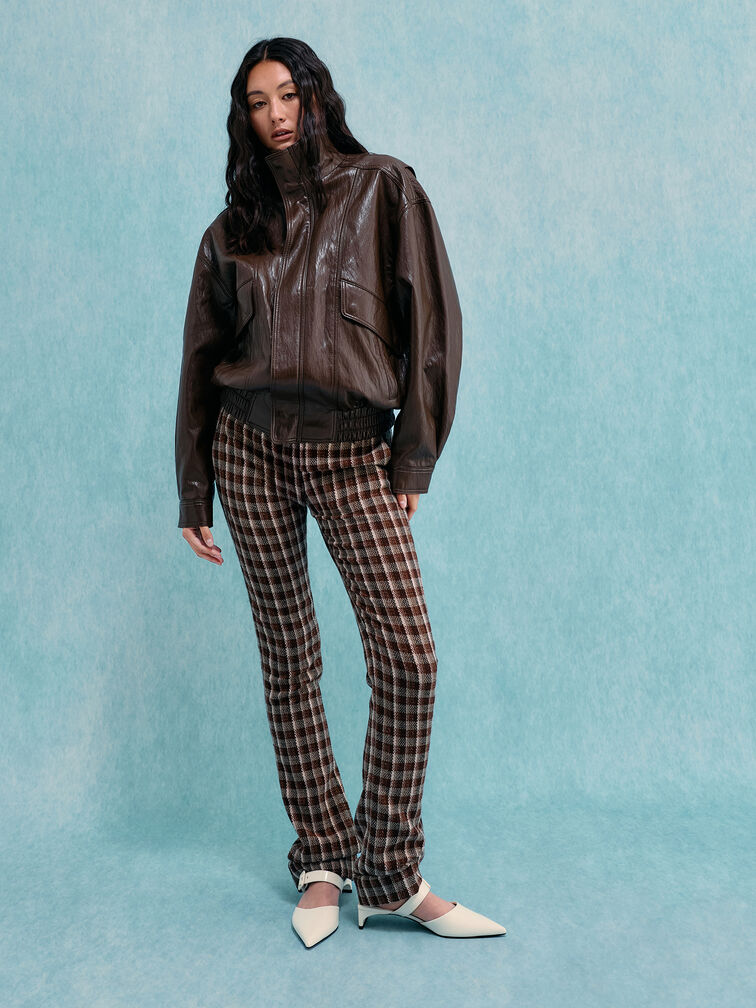 Patent Buckle-Strap Heeled Mules, Butter, hi-res