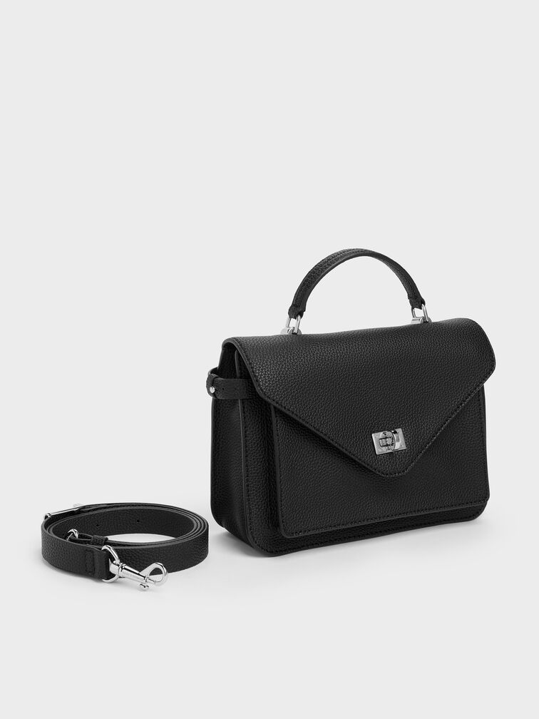 Mini Chance Turn-Lock Crossbody Bag, Noir, hi-res