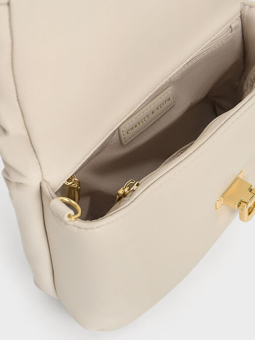 Paffuto Metallic Accent Chain-Handle Bag, , hi-res