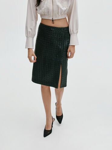 รองเท้าปิดส้นแบบมีสายรัดข้อเท้าดีไซน์ลูกไม้และผ้าซาติน, สีแบล็คเท็กซ์เจอร์, hi-res