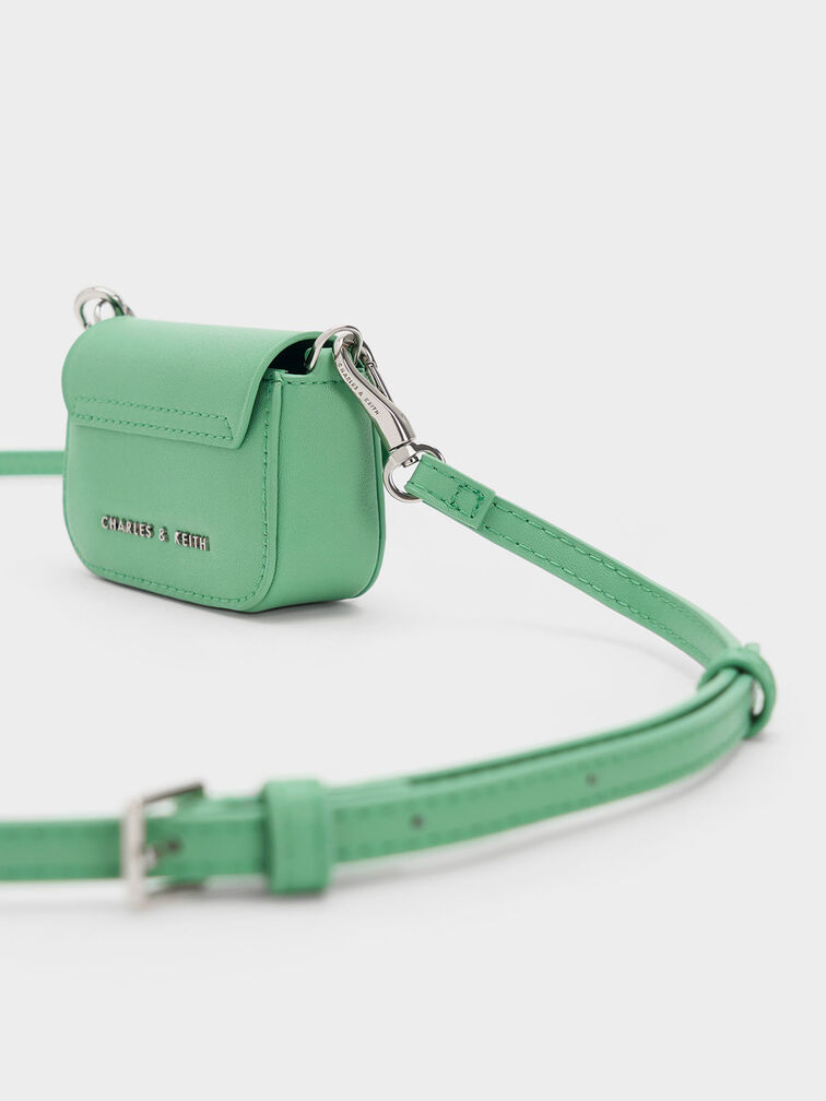 Micro Koa Square Push-Lock Bag, สีเขียว, hi-res