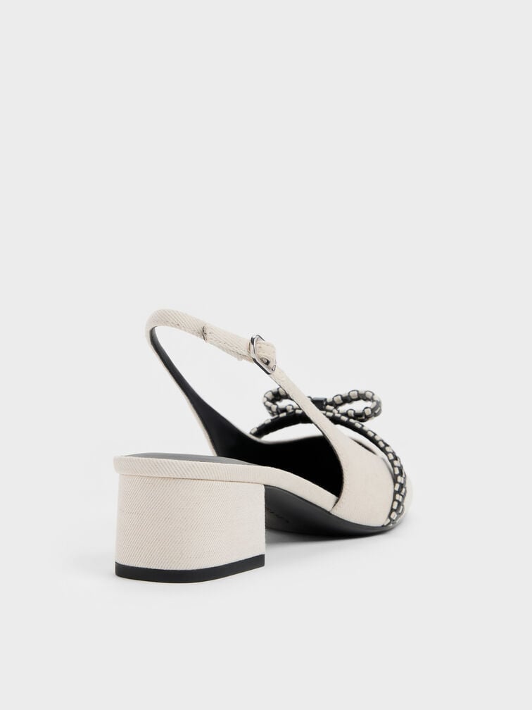 Kaleen Slingback Pumps, Chalk, hi-res