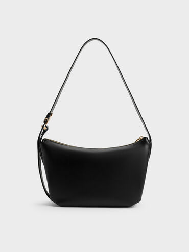 Zephyr Hobo Bag, Black, hi-res