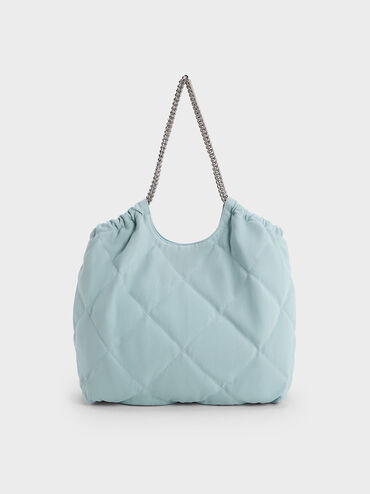 Bethel Chain Handle Tote Bag, Light Blue, hi-res