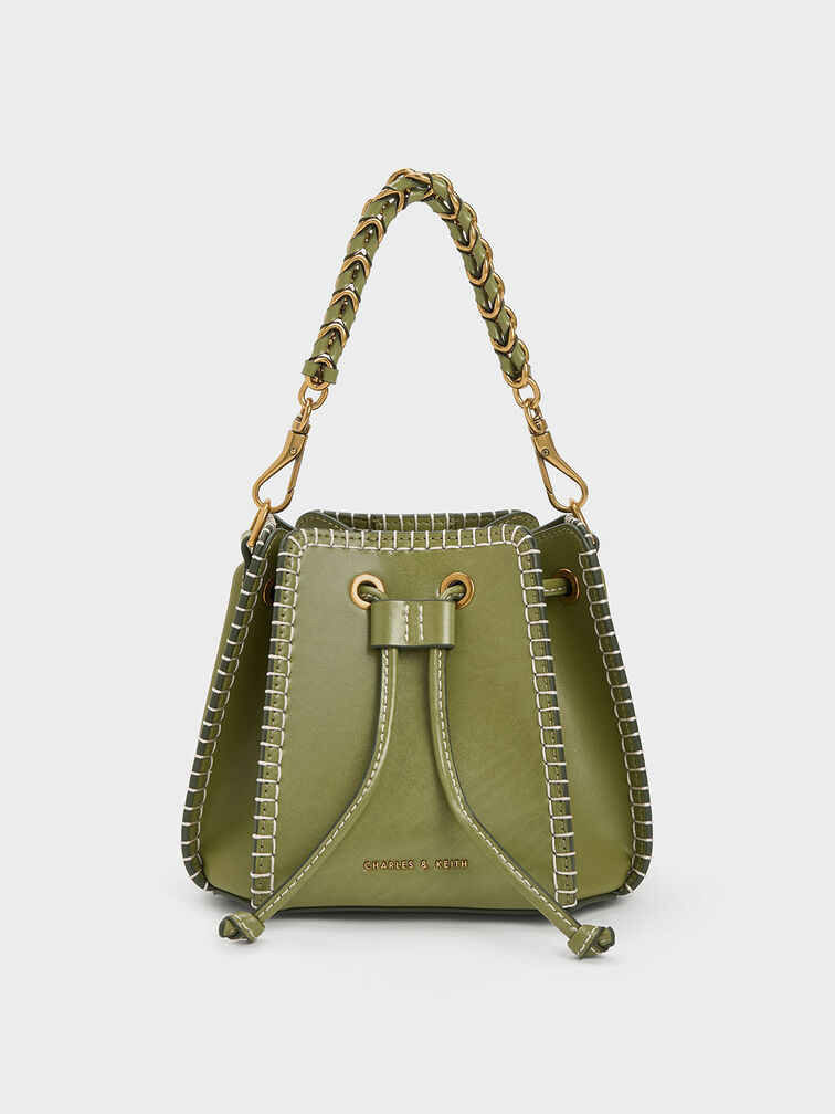 Circe Stitch-Trim Bucket Bag, , hi-res
