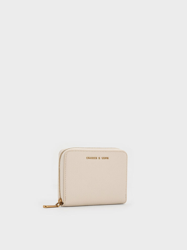 Dulcie Zip-Around Square Wallet, Ivory, hi-res