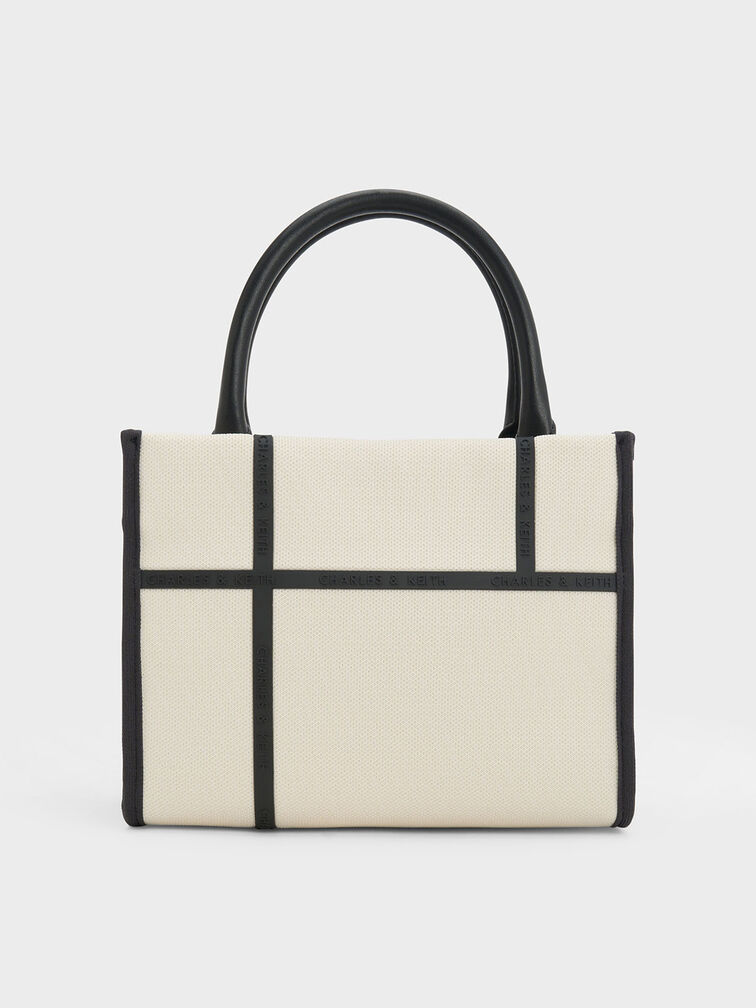 Avenue Contrast-Trim Tote Bag, , hi-res