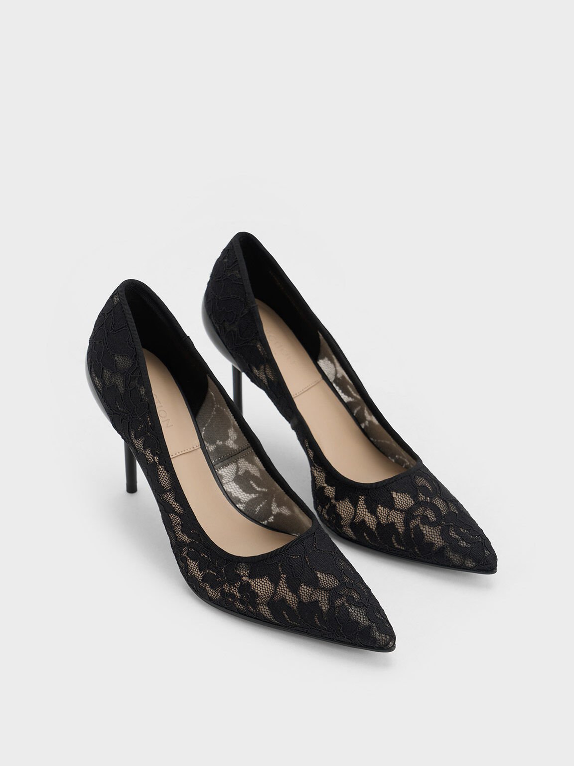Lace mesh heels deals