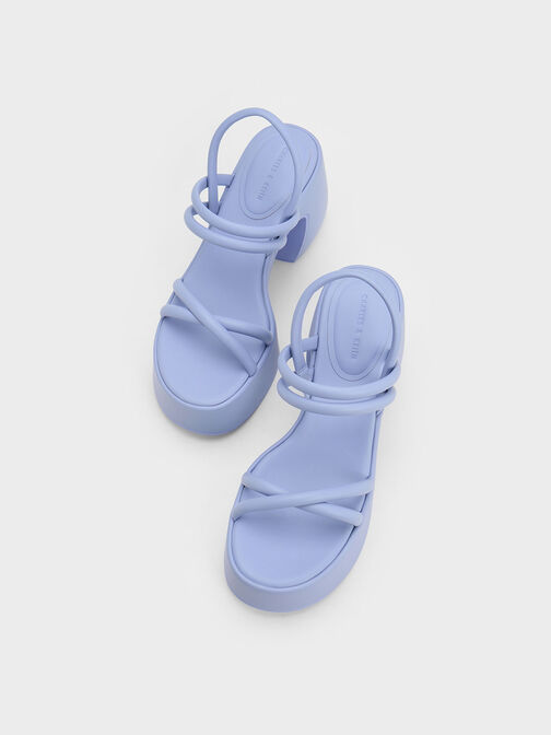 Nerissa Tubular Platform Sandals, สีไลแลค, hi-res