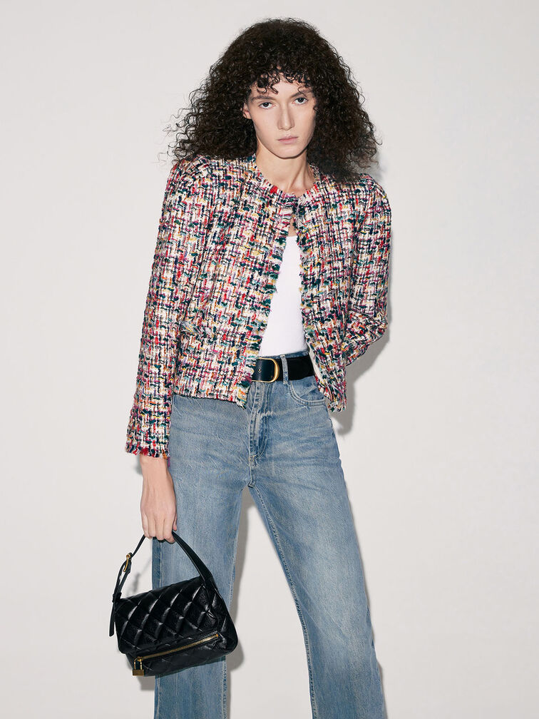 Swing Quilted Chain-Handle Bag, , hi-res