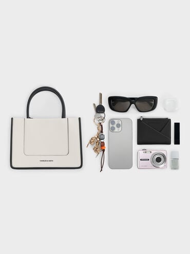 Mini Daylla Tote Bag, Cream, hi-res