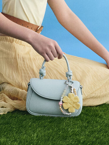 Sammie Knotted-Handle Front-Flap Bag, Sea Salt Blue, hi-res