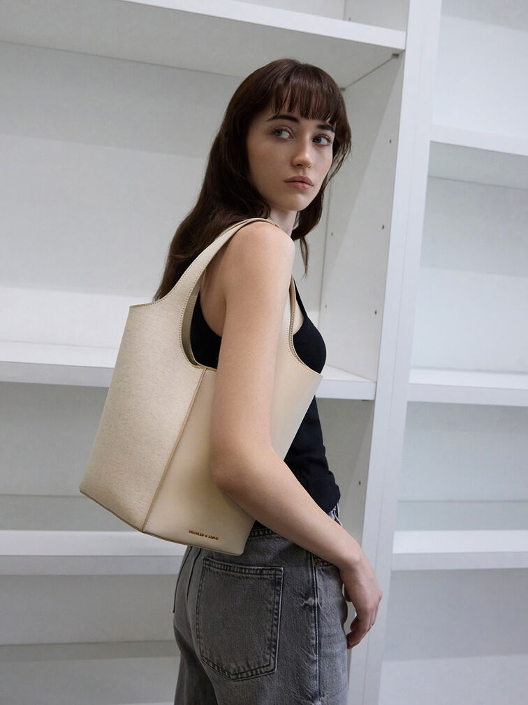 Large Arlys Tote Bag, Beige, hi-res