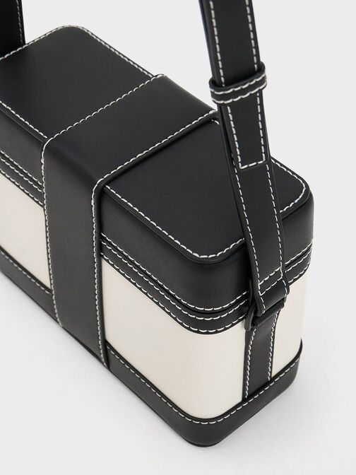 Bronte Contrast-Trim Boxy Crossbody Bag, , hi-res