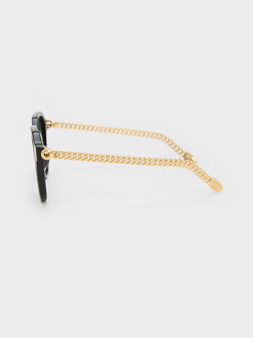 Recycled Acetate Chain-Link Sunglasses, , hi-res