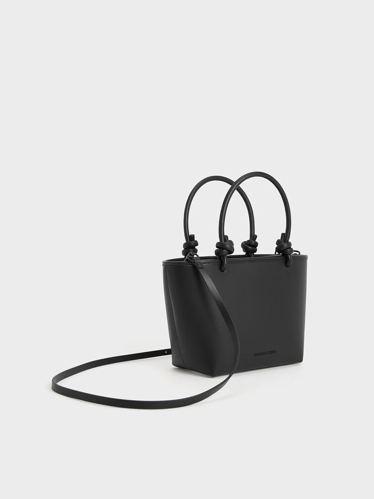 Sabine Knotted-Handle Tote Bag, Jet Black, hi-res