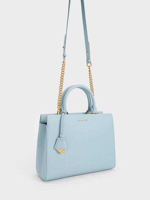 Mirabelle Structured Handbag, Blue, hi-res