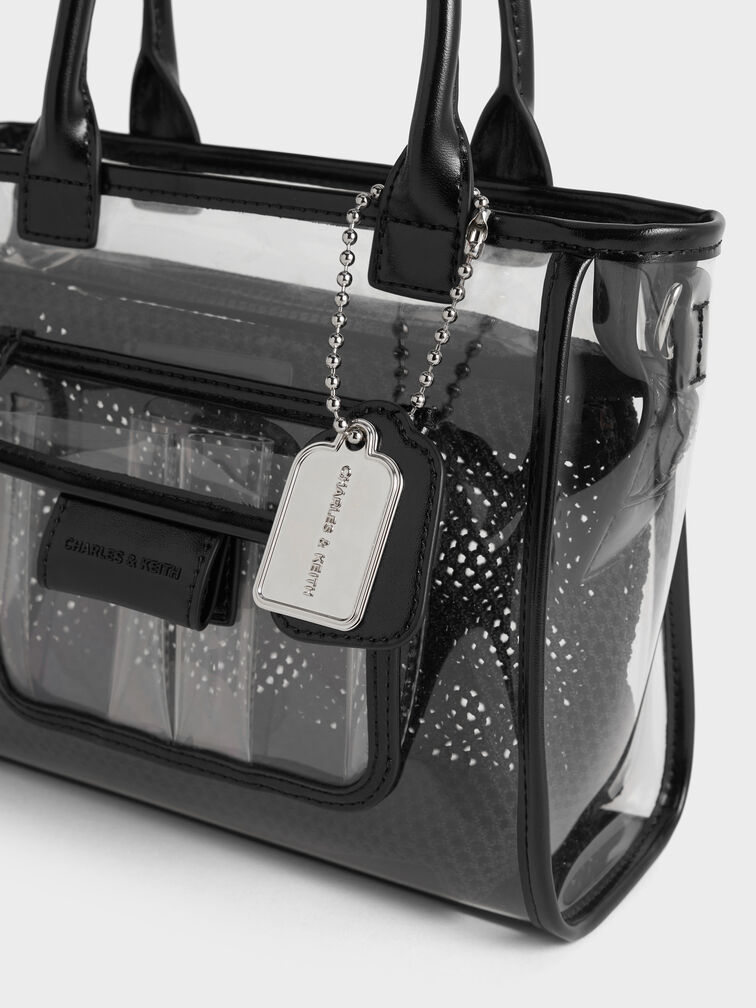 Noah See-Through Mesh Tote Bag, Clear, hi-res