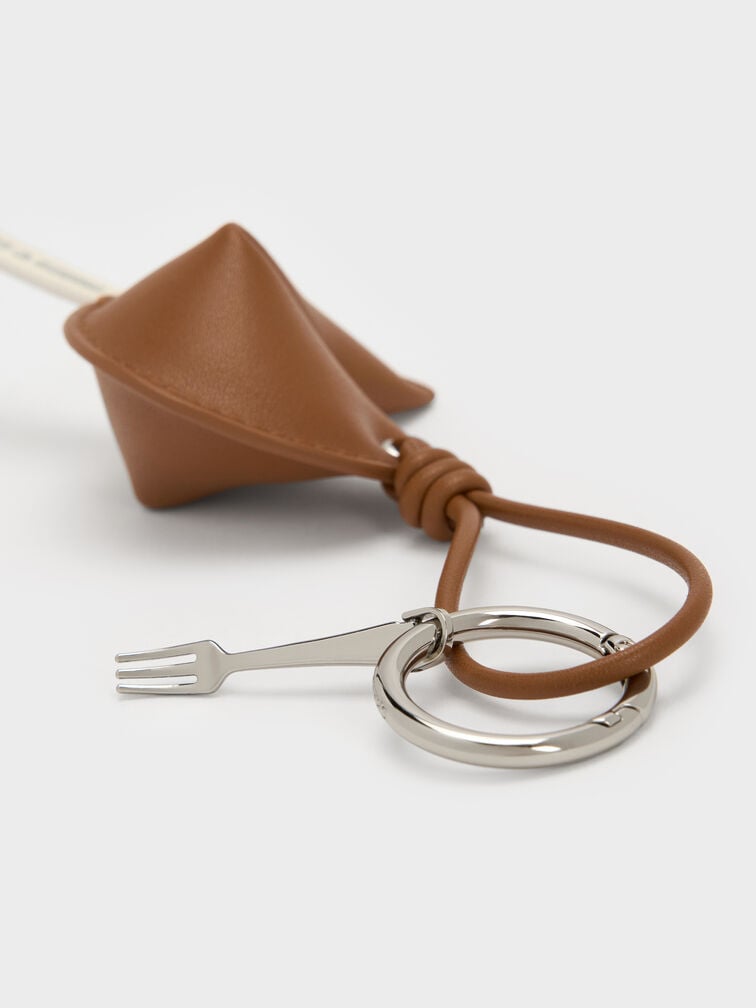 Fortune Cookie Charm, Brown, hi-res