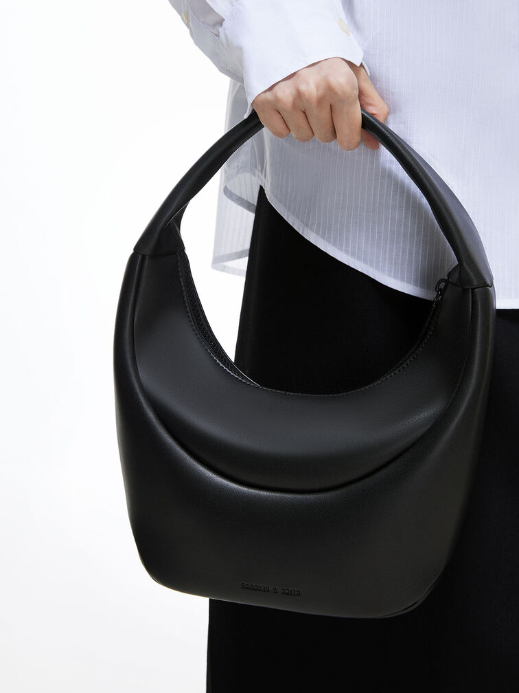 Elongated Curved Hobo Bag, , hi-res