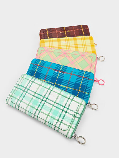 Cyrus Checkered Long Wallet, , hi-res