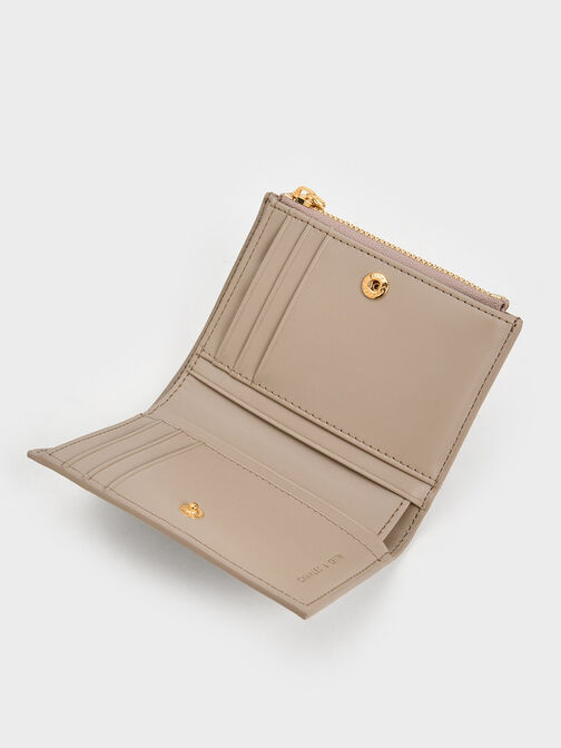 Apolline Textured Top-Zip Wallet, , hi-res