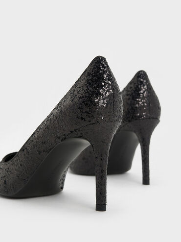 Emmy Glittered Pointed-Toe Pumps, , hi-res