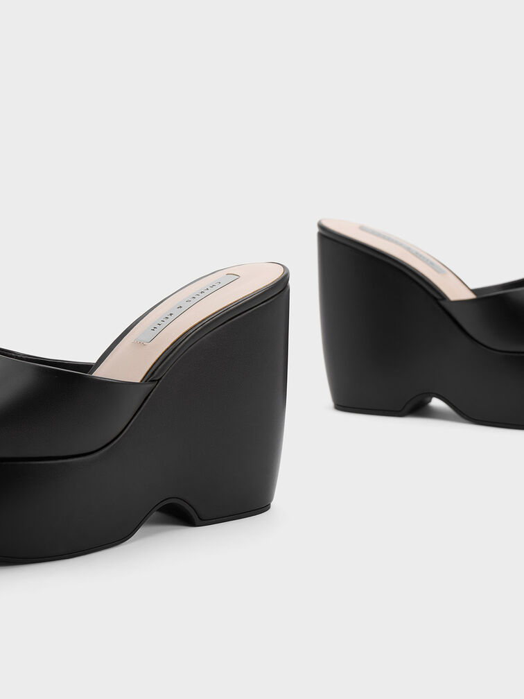 Chunky Platform Wedge Mules, , hi-res