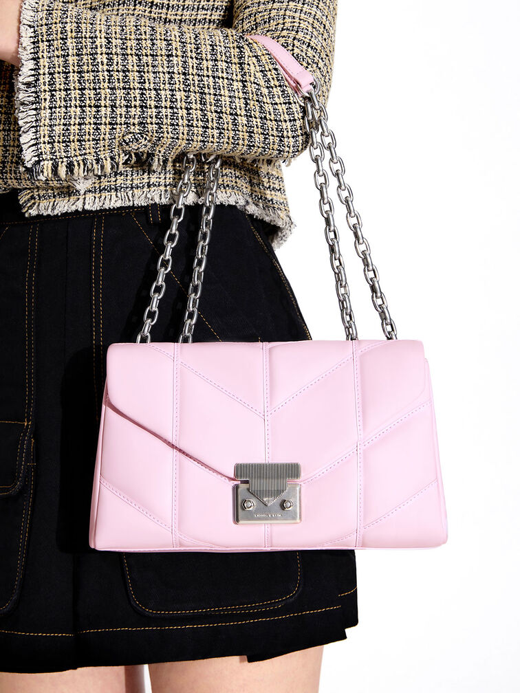 Eudora Chevron Trapeze Bag, , hi-res