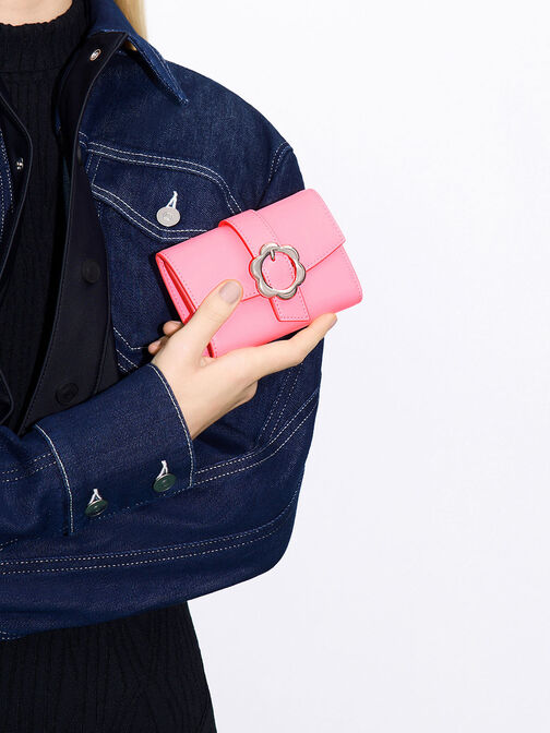 Petra Flower Buckle Wallet, , hi-res