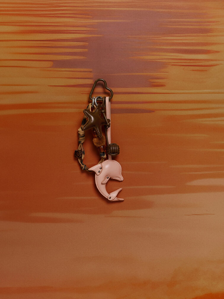 Delfina Dolphin & Starfish Charm, Multi, hi-res