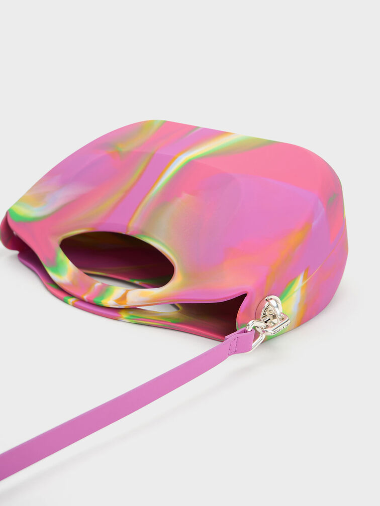 Cocoon Curved Handle Printed Bag, , hi-res