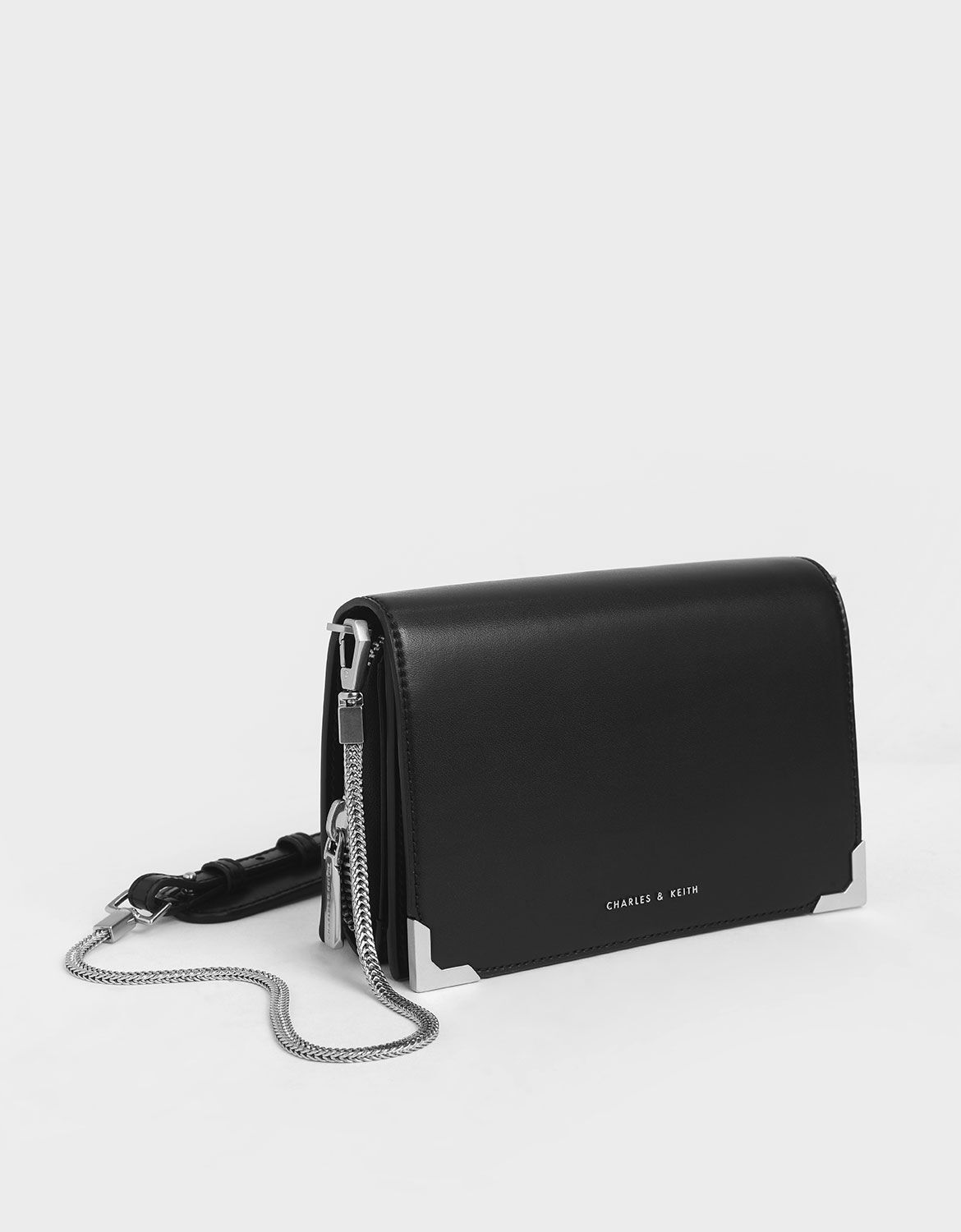 Charles & keith metallic edge crossbody bag online