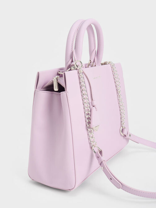 Mirabelle Structured Handbag, Lilac, hi-res