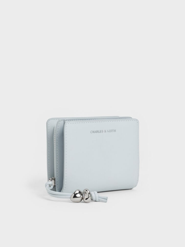 กระเป๋าสตางค์ดีเทลมีมิติรุ่น Augustine, สีซีซอลต์บลู, hi-res