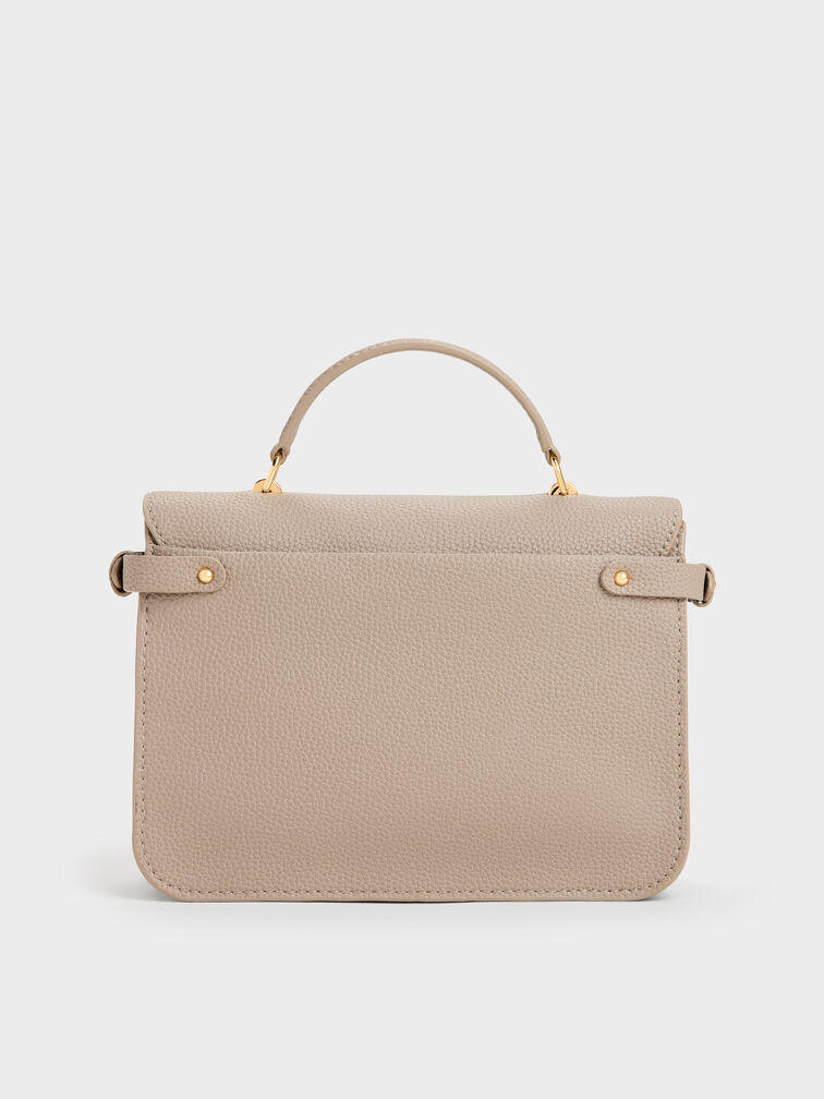 Mini Chance Turn-Lock Crossbody Bag, Taupe, hi-res