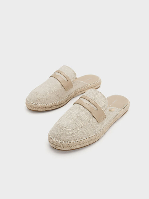 Penny Loafer Backless Espadrilles, , hi-res